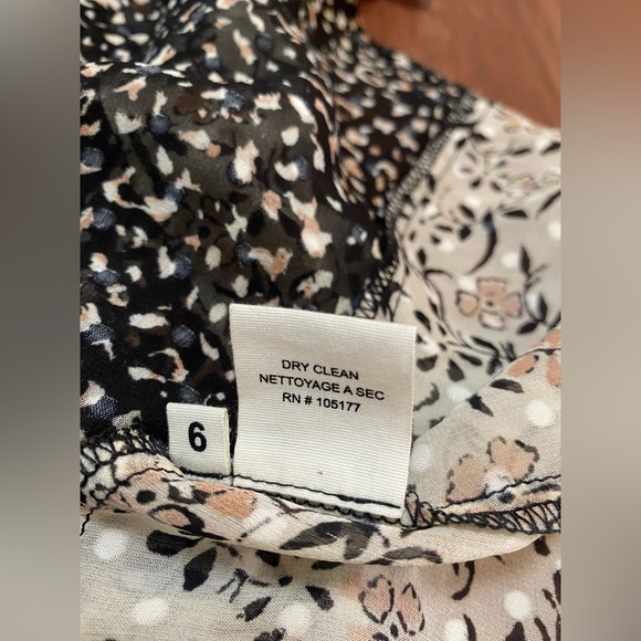 Ulla Johnson Silk Sheer Ruffle Sleeve Black and White Blouse Size 6 - Picture 8 of 10